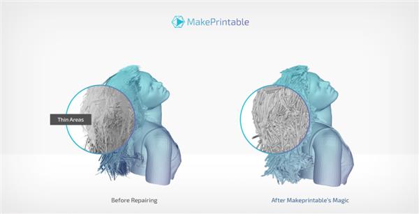 Cloud Fixing of 3D Printing STL and 3MF files with MakePrintable